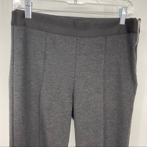 Everlane Stretch Ponte Slim Skinny Pants Charcoal Side Zip - Picture 4 of 7
